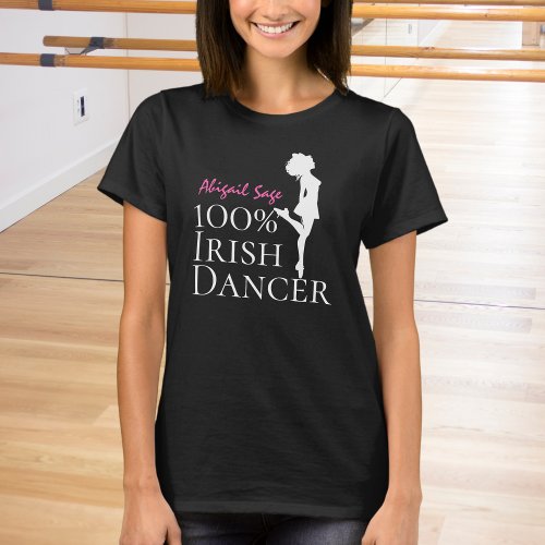 Personalized 100 Irish Dancer Hard Shoe Dance T_Shirt