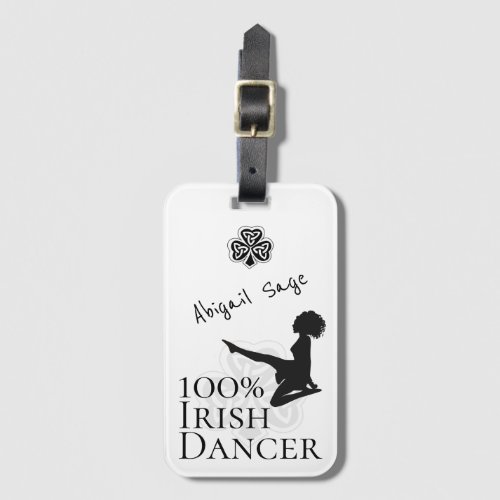Personalized 100 Irish Dancer Soft Shoe Dance Luggage Tag