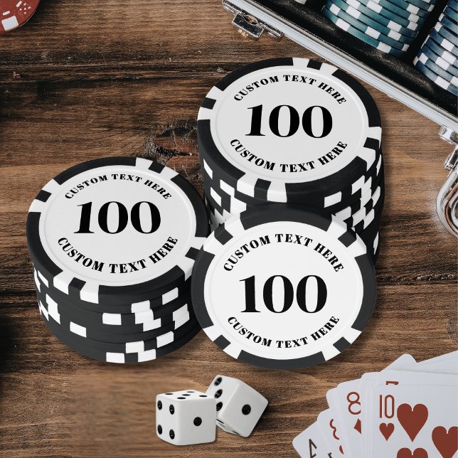 Personalized 100 Numbered Poker Chips (Personalized 100 Numbered Poker Chips)