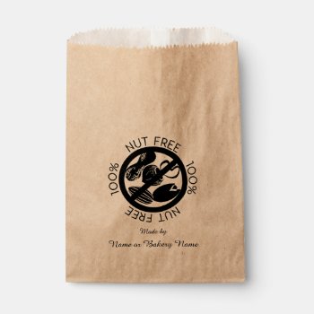 Personalized 100% Nut Free Bakery Peanut Tree Nut Favor Bag by LilAllergyAdvocates at Zazzle