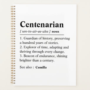 Personalized 100th Birthday Journal, Custom 100 Planner