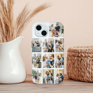 Personalized 10 Photo Collage iPhone 15 Case
