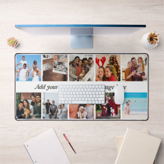 Personalized 10-Photo Collage Desk Mat