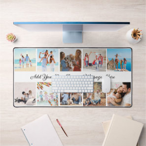 Personalized 10-Photo Collage Desk Mat