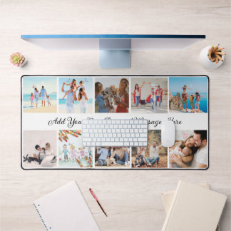 Personalized 10-Photo Collage Desk Mat