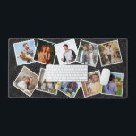 Personalized 10 Photo Collage family & Custom text Desk Mat<br><div class="desc">Customizable Photo Desk Mat, Photo Collage Gifts for him or her, is the perfect gift for a couple, grandparents, wedding, anniversary, baby, Christmas, Valentine's Day, Mother's Day, or Father's Day! They also make a great gift for friends. *** If you encounter any design problems or need help, you can contact...</div>