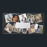 Personalized 10 Photo Collage family & Custom text Desk Mat<br><div class="desc">Customizable Photo Desk Mat, Photo Collage Gifts for him or her, is the perfect gift for a couple, grandparents, wedding, anniversary, baby, Christmas, Valentine's Day, Mother's Day, or Father's Day! They also make a great gift for friends. *** If you encounter any design problems or need help, you can contact...</div>