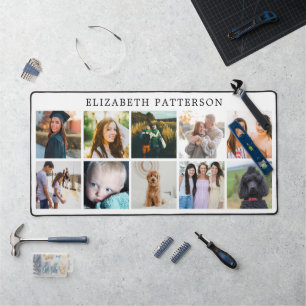 Personalized 10-Photo Collage Picture Desk Mat