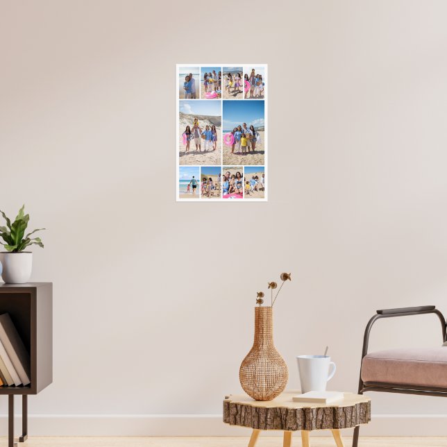 Personalized 10 photo collage poster (Living Room 3)