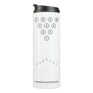 Personalized 10-Pin Bowling Lane Pins Arrows Dots Thermal Tumbler