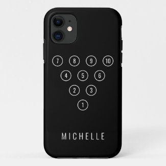 Personalized 10-Pin Bowling Pins Layout Sports