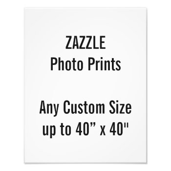 Personalized 10” X 14" Photo Print  Or Custom Size by ZazzleDesignBlanks at Zazzle