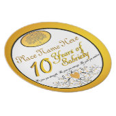 Personalized 10 Years of Sobriety Anniversary Plat Plate (Right Side)