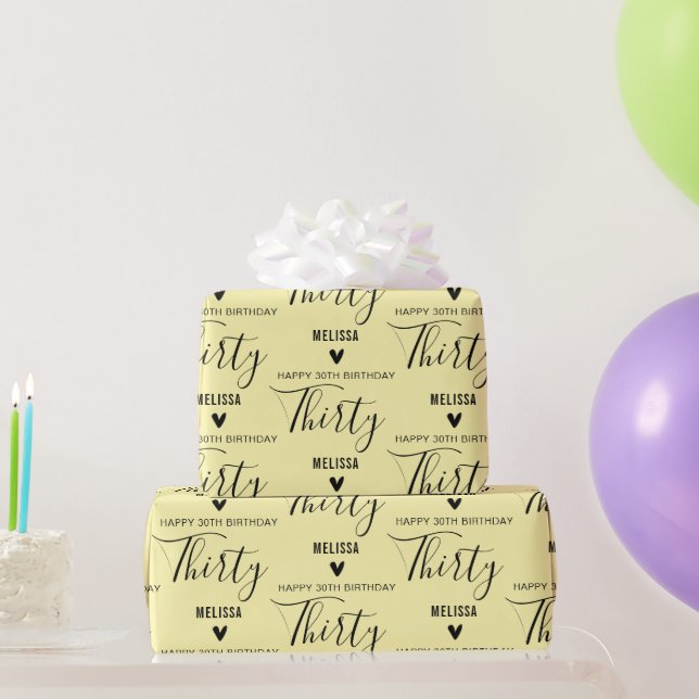 Personalized 10th 20th 30th 40th 50 Birthday Party Wrapping Paper (Party Gifts)