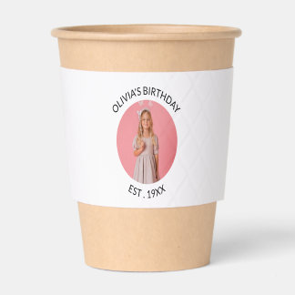 Personalized 10th 20th 30th 40th 50th 60 Birthday Coffee Cup Sleeve