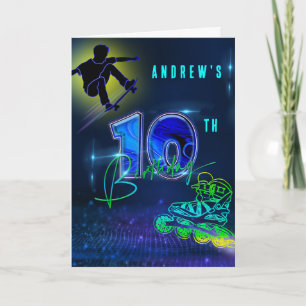 Personalized  10th Birthday Boy Card