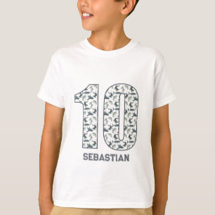 Personalized 10th Birthday Shark Shirt 