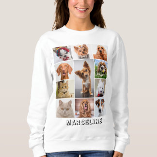 Personalized 11 Pet Photo Collage Sweatshirt