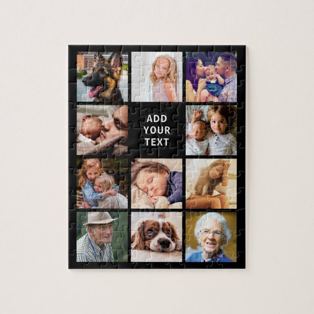 Personalized 11 Photo Collage Jigsaw Puzzle (Vertical)