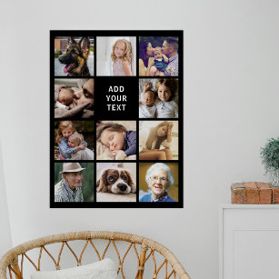 Personalized 11 Photo Collage Poster