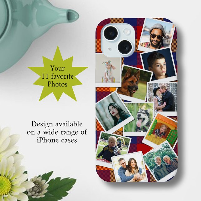 Personalized 11 Photo Collage Slim iPhone 15 Case (Creator Uploaded)