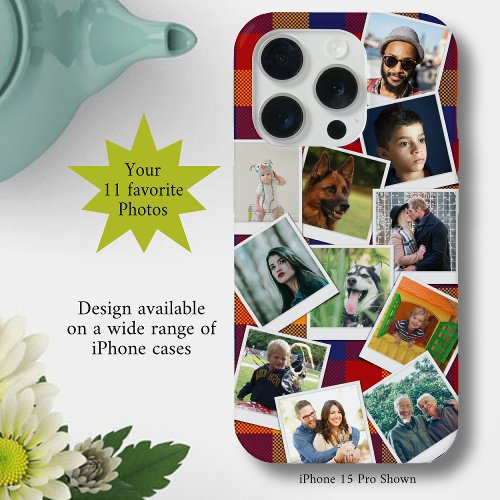 Personalized 11 Photo Collage Slim iPhone 15 Pro Case