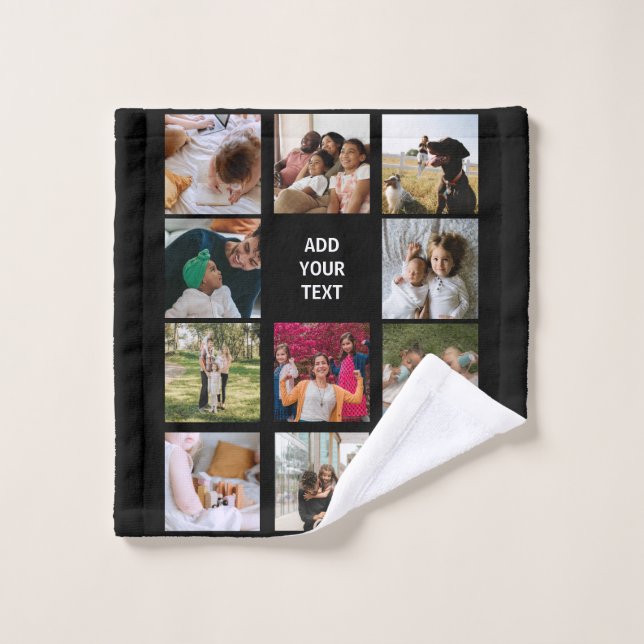 Personalized 11 Photo Collage Wash Cloth (Wash Cloth)