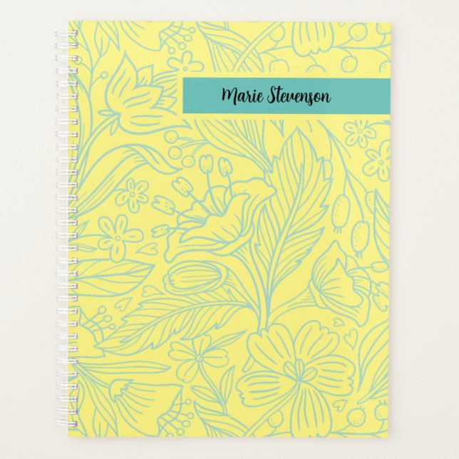 Personalized 12 Month Floral Planner (Front)