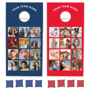 Personalized 12 Photo Cornhole Set