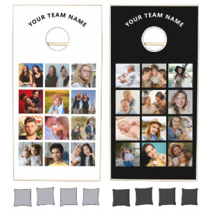 Personalized 12 Photo Cornhole Set
