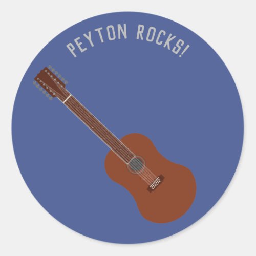 Personalized 12_String Acoustic Guitar Stickers
