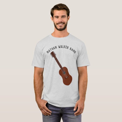 Personalized 12_String Guitar Guitartists or Band T_Shirt