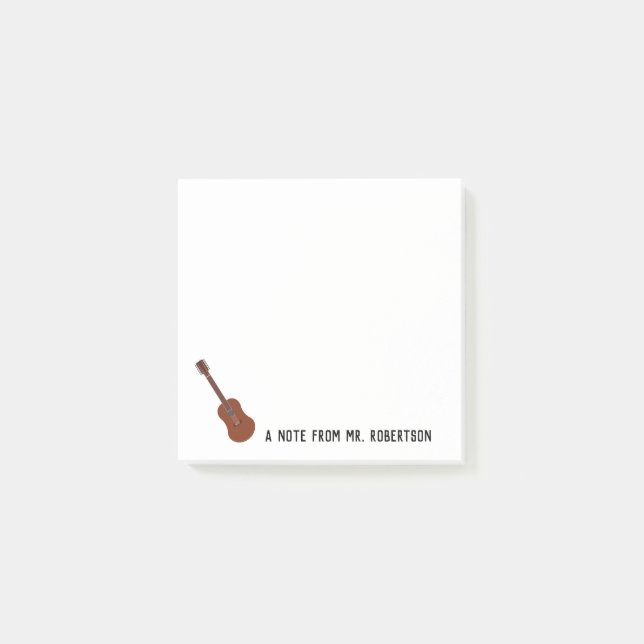 Personalized 12-String Guitar Post-It Notes (Front)