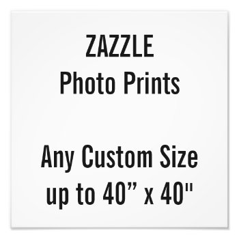 Personalized 12" X 12" Photo Print  Or Custom Size by ZazzleDesignBlanks at Zazzle