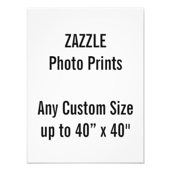 Personalized 12” X 16" Photo Print  Or Custom Size by ZazzleDesignBlanks at Zazzle