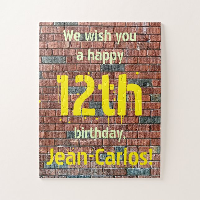 Personalized 12th Birthday Puzzle (Vertical)