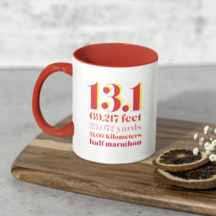 Personalized 13.1 Half Marathon Running Distance Mug