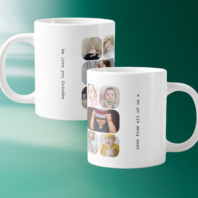 Personalized 13 Photos and Text Giant Coffee Mug (Creator Uploaded)