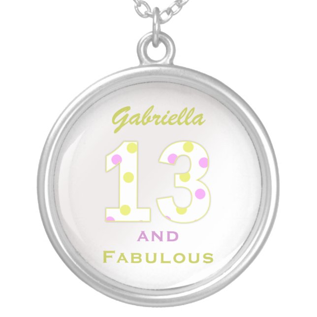 Personalized 13th Birthday Necklace (Front)