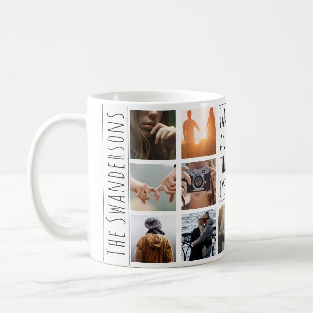 Personalized 14 Frame Quote Coffee Mug (Left)