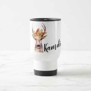 Personalized 15 ounce coffee mug boho deer Buck He