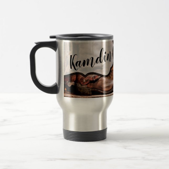 Personalized 15 ounce coffee mug Cowboy Boots Barn (Left)
