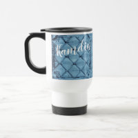 Personalized 15 ounce coffee mug Rustic Tin Panel