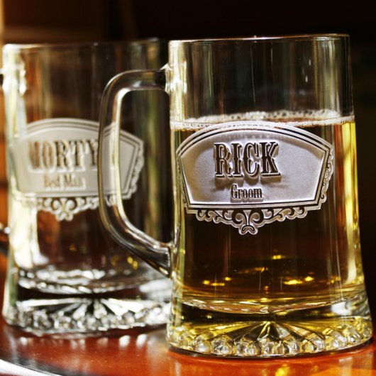 Personalized 15oz. Wedding/Groom Beer Mug (Front)