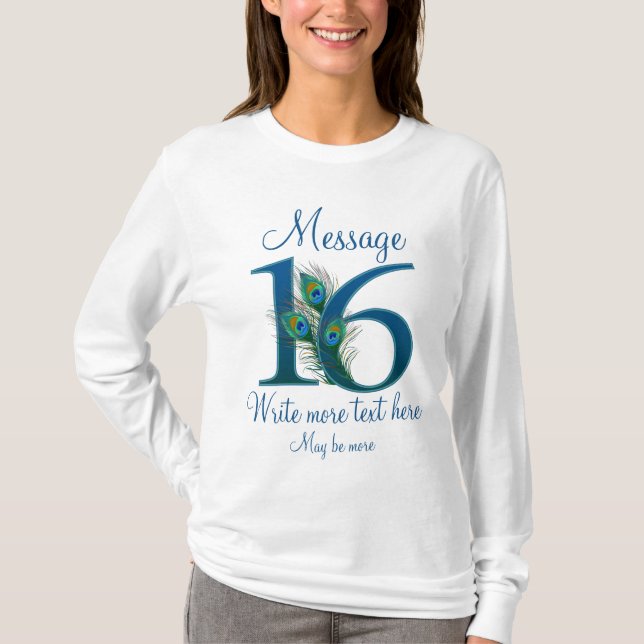 Personalized 16 classy 16th birthday anniversary T-Shirt (Front)