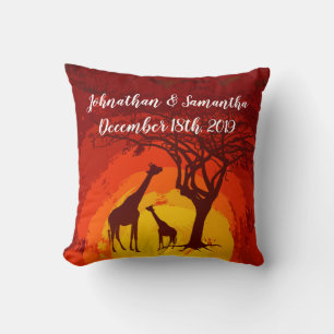 Personalized 16"x16" Throw Pillow African Safari G