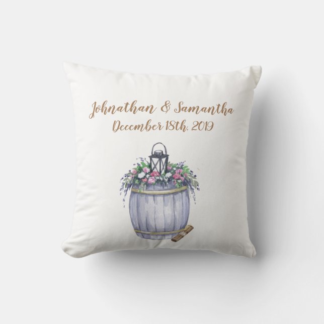 Personalized 16"x16" Throw Pillow Summer Country W (Front)