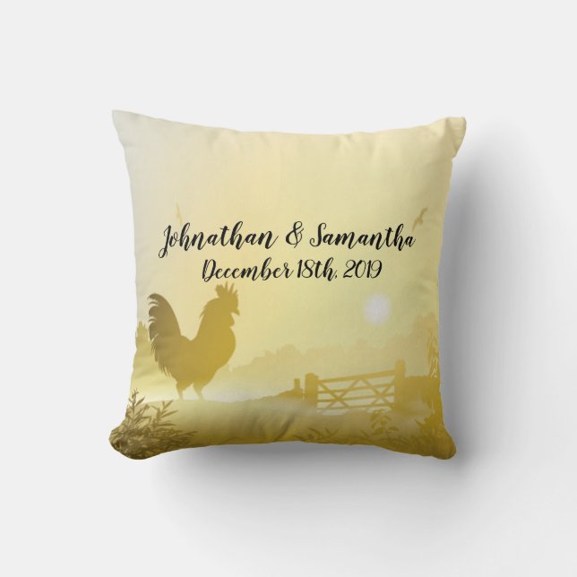 Personalized 16"x16" Throw Pillow Sunny Morning Fa (Front)