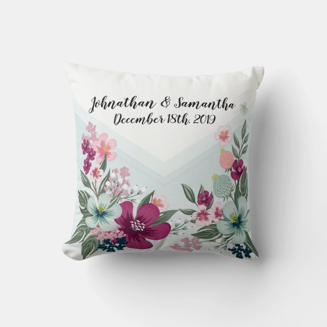 Personalized 16"x16" Throw Pillow Tropical Flower (Front)