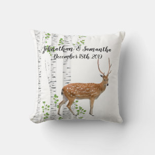 Personalized 16"x16" Throw Pillow XDeer Doe Woodla